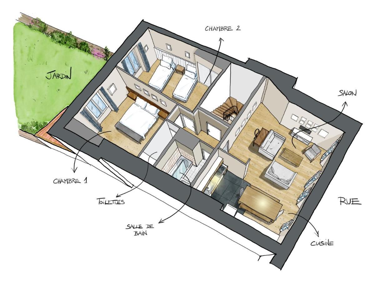 Bel Appartement, Bien Equipe Et Confortable Dans Le Centre Historique Fougeres Exterior foto